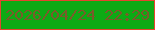 文字の大きさ：2、枠の色：e5442e、背景の色：0daa14、文字の色：7a5b2a 無料ブログパーツのブログ時計