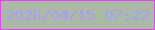 文字の大きさ：3、枠の色：e544fc、背景の色：abbaa5、文字の色：ad9bfc 無料ブログパーツのブログ時計