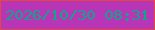 文字の大きさ：4、枠の色：e54740、背景の色：b835b8、文字の色：11a588 無料ブログパーツのブログ時計