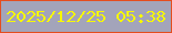 文字の大きさ：1、枠の色：e54d1f、背景の色：a3a4ba、文字の色：f6f803 無料ブログパーツのブログ時計