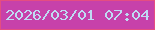文字の大きさ：4、枠の色：e54d81、背景の色：c741aa、文字の色：bfdaf3 無料ブログパーツのブログ時計