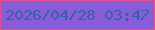 文字の大きさ：2、枠の色：e54e8f、背景の色：895cd9、文字の色：395eaa 無料ブログパーツのブログ時計