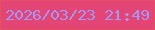 文字の大きさ：4、枠の色：e54f62、背景の色：e34674、文字の色：a894f6 無料ブログパーツのブログ時計
