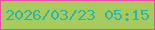 文字の大きさ：1、枠の色：e54fa1、背景の色：a8cb5e、文字の色：2eb5a8 無料ブログパーツのブログ時計