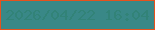 文字の大きさ：2、枠の色：e5521d、背景の色：398887、文字の色：328378 無料ブログパーツのブログ時計