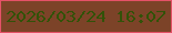 文字の大きさ：2、枠の色：e55268、背景の色：7c4328、文字の色：325208 無料ブログパーツのブログ時計
