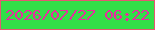 文字の大きさ：1、枠の色：e55772、背景の色：33df48、文字の色：e82c9f 無料ブログパーツのブログ時計