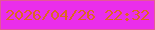 文字の大きさ：5、枠の色：e55798、背景の色：ea2eeb、文字の色：dd6624 無料ブログパーツのブログ時計