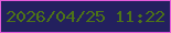 文字の大きさ：3、枠の色：e55cdb、背景の色：23205e、文字の色：4d7317 無料ブログパーツのブログ時計