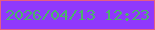 文字の大きさ：2、枠の色：e55d84、背景の色：9039fc、文字の色：4ab36b 無料ブログパーツのブログ時計