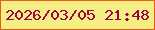 文字の大きさ：4、枠の色：e55e1e、背景の色：f4ee83、文字の色：990645 無料ブログパーツのブログ時計