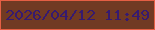 文字の大きさ：5、枠の色：e55f44、背景の色：713a23、文字の色：361a70 無料ブログパーツのブログ時計
