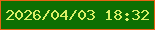 文字の大きさ：1、枠の色：e56214、背景の色：0d6f02、文字の色：daf067 無料ブログパーツのブログ時計