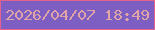 文字の大きさ：3、枠の色：e5628f、背景の色：7d5fc4、文字の色：e0a4a6 無料ブログパーツのブログ時計