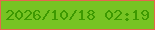 文字の大きさ：4、枠の色：e5674e、背景の色：77c423、文字の色：3d9901 無料ブログパーツのブログ時計