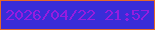 文字の大きさ：4、枠の色：e56828、背景の色：392cd8、文字の色：961cdf 無料ブログパーツのブログ時計