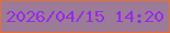 文字の大きさ：2、枠の色：e56c37、背景の色：9c7b98、文字の色：952be7 無料ブログパーツのブログ時計