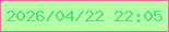 文字の大きさ：5、枠の色：e56f9d、背景の色：b3ffa4、文字の色：4fde8d 無料ブログパーツのブログ時計