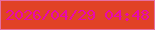 文字の大きさ：1、枠の色：e56fa2、背景の色：e14226、文字の色：e908ad 無料ブログパーツのブログ時計