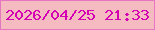 文字の大きさ：1、枠の色：e576c2、背景の色：f5bbc0、文字の色：d401b3 無料ブログパーツのブログ時計