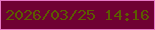 文字の大きさ：5、枠の色：e579c5、背景の色：6f0133、文字の色：5c5b00 無料ブログパーツのブログ時計