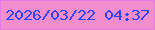 文字の大きさ：3、枠の色：e57aed、背景の色：f28dce、文字の色：3344f6 無料ブログパーツのブログ時計