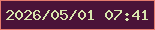 文字の大きさ：1、枠の色：e57b6d、背景の色：4b1338、文字の色：d9e6ad 無料ブログパーツのブログ時計