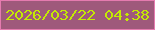 文字の大きさ：2、枠の色：e57baf、背景の色：9f597b、文字の色：c4ea03 無料ブログパーツのブログ時計