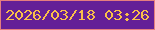 文字の大きさ：1、枠の色：e57e7f、背景の色：641f97、文字の色：fabf49 無料ブログパーツのブログ時計