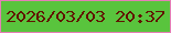 文字の大きさ：1、枠の色：e57eb6、背景の色：59c43d、文字の色：611301 無料ブログパーツのブログ時計