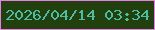 文字の大きさ：3、枠の色：e581e6、背景の色：21400e、文字の色：4cbca4 無料ブログパーツのブログ時計