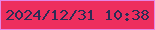 文字の大きさ：2、枠の色：e586e4、背景の色：ed2e5e、文字の色：2c2c55 無料ブログパーツのブログ時計