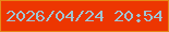 文字の大きさ：4、枠の色：e5891b、背景の色：ed3601、文字の色：a0c5d2 無料ブログパーツのブログ時計