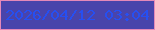 文字の大きさ：4、枠の色：e589b9、背景の色：4944ab、文字の色：264ff2 無料ブログパーツのブログ時計