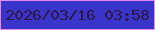 文字の大きさ：1、枠の色：e58af7、背景の色：3a35ca、文字の色：2c1745 無料ブログパーツのブログ時計