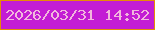 文字の大きさ：2、枠の色：e58c05、背景の色：c31dd4、文字の色：f2b7dd 無料ブログパーツのブログ時計