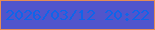 文字の大きさ：3、枠の色：e58c55、背景の色：5055cc、文字の色：0f65e9 無料ブログパーツのブログ時計
