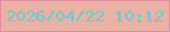 文字の大きさ：1、枠の色：e58ca3、背景の色：eab2a4、文字の色：60cdd9 無料ブログパーツのブログ時計