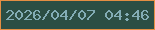 文字の大きさ：3、枠の色：e58e43、背景の色：2c4e44、文字の色：83acb5 無料ブログパーツのブログ時計