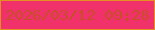 文字の大きさ：1、枠の色：e58f22、背景の色：f0316a、文字の色：c84e2a 無料ブログパーツのブログ時計