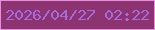 文字の大きさ：5、枠の色：e58fe0、背景の色：8d3370、文字の色：a56be1 無料ブログパーツのブログ時計