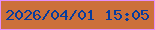 文字の大きさ：3、枠の色：e58ffa、背景の色：cc703b、文字の色：063c9e 無料ブログパーツのブログ時計