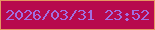 文字の大きさ：4、枠の色：e59662、背景の色：b7094d、文字の色：a16fe0 無料ブログパーツのブログ時計