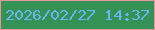 文字の大きさ：4、枠の色：e5969c、背景の色：349256、文字の色：69b7f4 無料ブログパーツのブログ時計