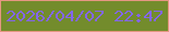 文字の大きさ：5、枠の色：e59782、背景の色：738c2c、文字の色：8366eb 無料ブログパーツのブログ時計