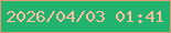 文字の大きさ：5、枠の色：e59875、背景の色：22b46f、文字の色：fdbb9f 無料ブログパーツのブログ時計