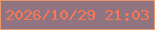 文字の大きさ：3、枠の色：e5996c、背景の色：907482、文字の色：fa7755 無料ブログパーツのブログ時計