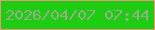 文字の大きさ：1、枠の色：e59978、背景の色：1ecd11、文字の色：98ad8c 無料ブログパーツのブログ時計