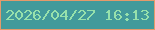 文字の大きさ：3、枠の色：e59a6b、背景の色：429a9b、文字の色：97e1ac 無料ブログパーツのブログ時計