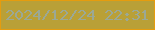 文字の大きさ：1、枠の色：e59c0e、背景の色：b9a037、文字の色：9ba895 無料ブログパーツのブログ時計